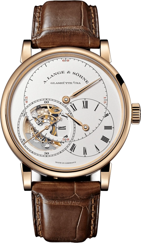 A. Lange & Söhne,Richard Lange 41.90mm,41.90mm,Pink Gold,Silver,Handwound,Tourbillon Escapement,Chain & Fusée,760,760.032