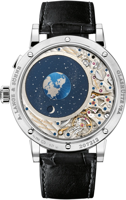 A. Lange & Söhne,Richard Lange 45.50mm,45.50mm,White Gold,Silver,Handwound,Moonphase,Perpetual Calendar,Leap Year,Month,336hours,In-house Caliber,180,180.026