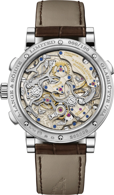 朗格,1815 41.90毫米,41.90毫米,白金,三文鱼色,手动上弦,计时,月相,万年历,闰年历,42小时,自制机芯,421,421.056FE