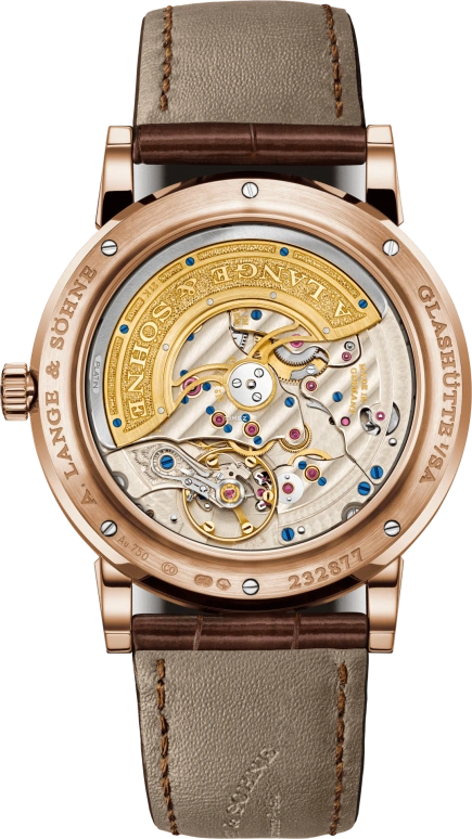 朗格,朗格1 42.90毫米,42.90毫米,玫瑰金,灰色,自动上弦,月相,万年历,闰年历,月历,50小时,自制机芯,345,345.033 E