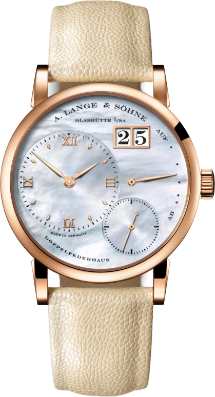 A. Lange & Söhne,Lange 1 36.10mm,36.10mm,Rose Gold,Blue,Handwound,Power Reserve Indicator,Big Date,113,113.041