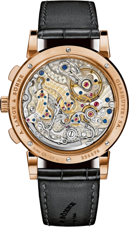 A. Lange & Söhne,1815 39.50mm,39.50mm,Pink Gold,Black,Handwound,Chronograph,Power Reserve Indicator,Flyback,Column Wheel,60hours,In-house Caliber,414,414.031