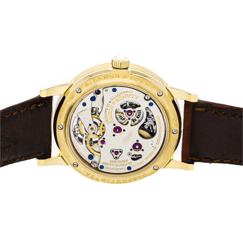 A. Lange & Söhne,Tourbillon 38.50mm,38.50mm,Yellow Gold,Silver,Handwound,Power Reserve Indicator,Tourbillon,Chain & Fusée,701,701.001