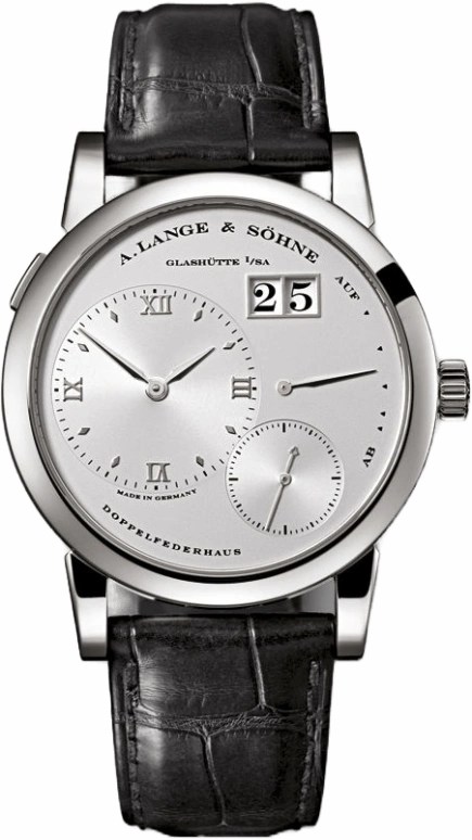 A. Lange & Söhne,Lange 1 38.50mm,38.50mm,Platinum,Silver,Handwound,Power Reserve Indicator,Big Date,101,101.025