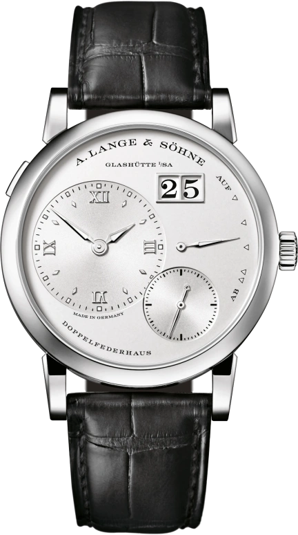 A. Lange & Söhne,Lange 1 38.50mm,38.50mm,White Gold,Silver,Handwound,Power Reserve Indicator,Big Date,191,191.039