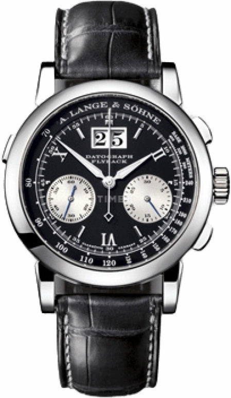 A. Lange & Söhne,Saxonia 39mm,39mm,Platinum,Black,Handwound,Chronograph,Big Date,403,403.035