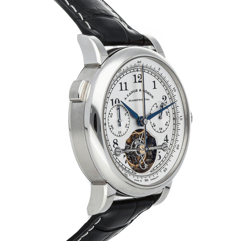 A. Lange & Söhne,Tourbillon 41.20mm,41.20mm,Platinum,Silver,Handwound,Chronograph,Tourbillon,Tourbillon Escapement,Flyback,36hours,In-house Caliber,702,702.025