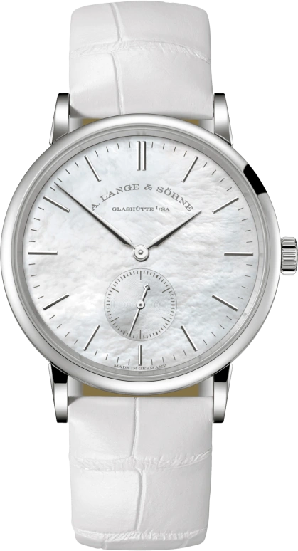 A. Lange & Söhne,Saxonia 38.50mm,38.50mm,White Gold,White,Handwound,45hours,In-house Caliber,219,219.047