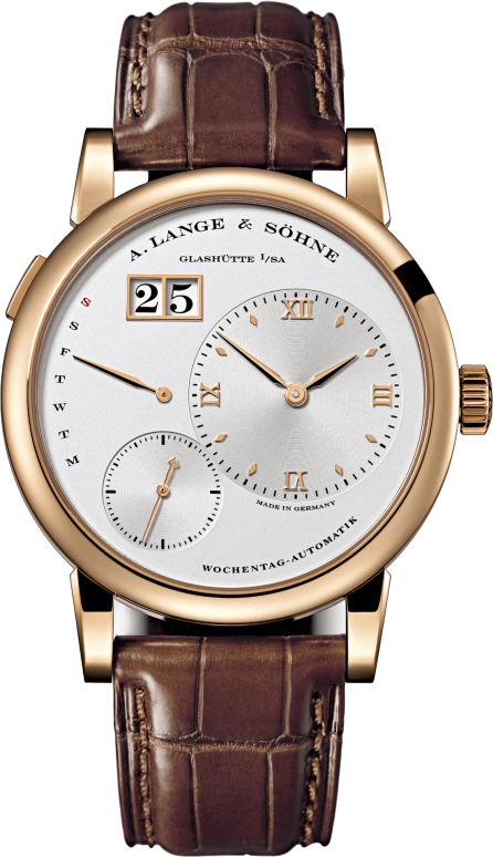 A. Lange & Söhne,Lange 1 39.50mm,39.50mm,Pink Gold,Silver,Automatic,Day,Power Reserve Indicator,Flyback,Big Date,50hours,In-house Caliber,320,320.032