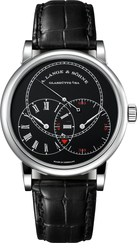 A. Lange & Söhne,Richard Lange 40mm,40mm,White Gold,Black,Handwound,Power Reserve Indicator,Jumping Seconds,Flyback,Constant Force Mechanism,42hours,In-house Caliber,252,252.029