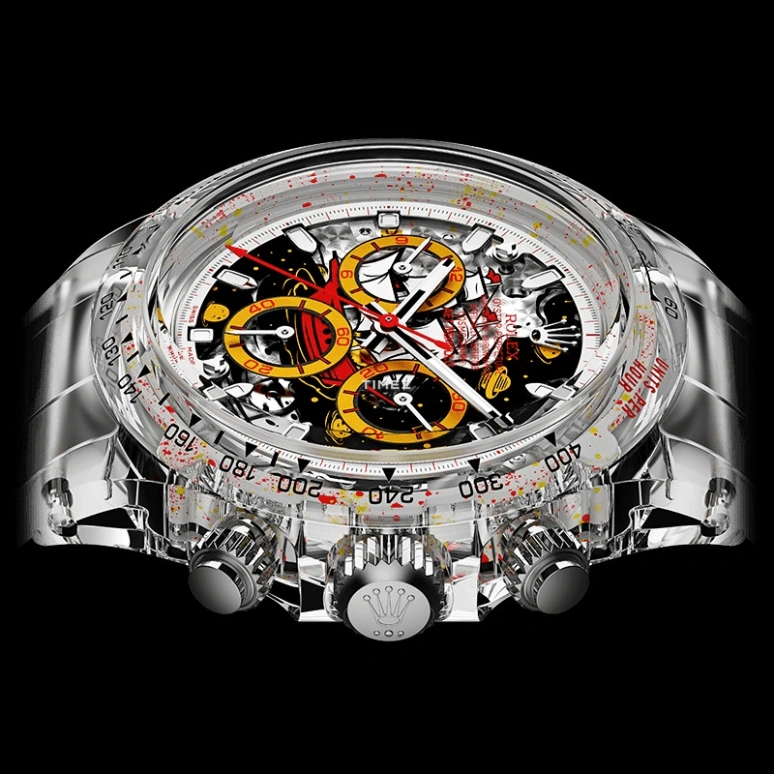 Aet Remould,Other 40x47.50mm,40x47.50mm,Sapphire,Red,Yellow,Black,Automatic,Chronograph,Round,GERMANY EDITION