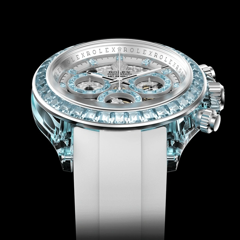 Aet Remould,其它 40毫米,40毫米,蓝宝石,白色,自动上弦,圆形,银色,AZURE ELEGANCE
