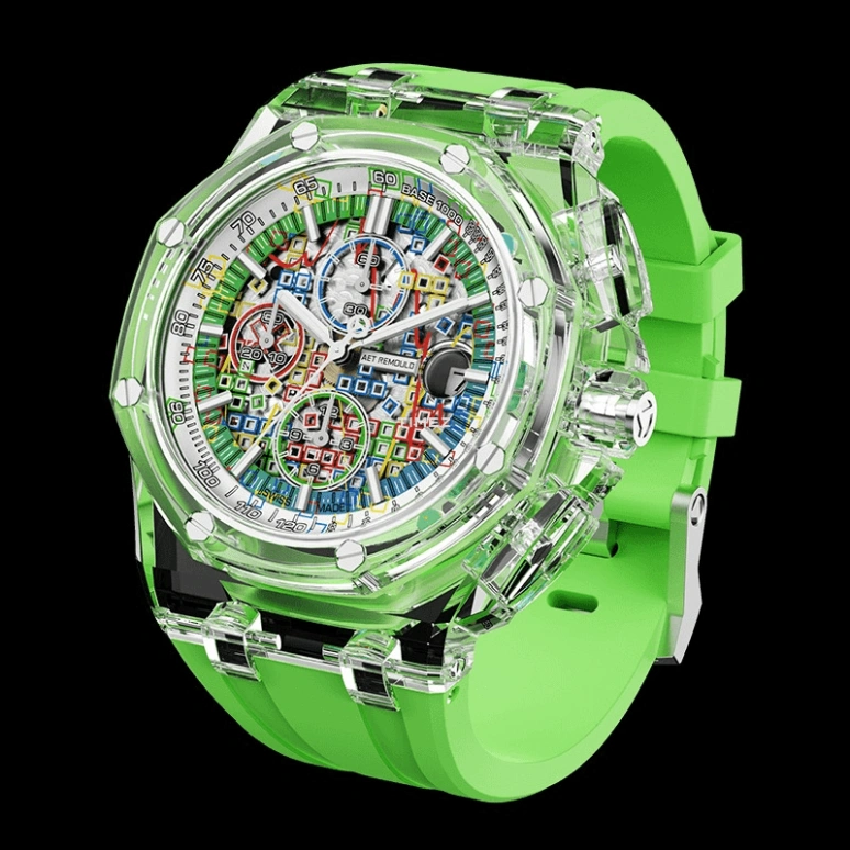 Aet Remould,Other 44mm,44mm,Sapphire,Multi-Color,Automatic,Chronograph,Day,GRID GAME