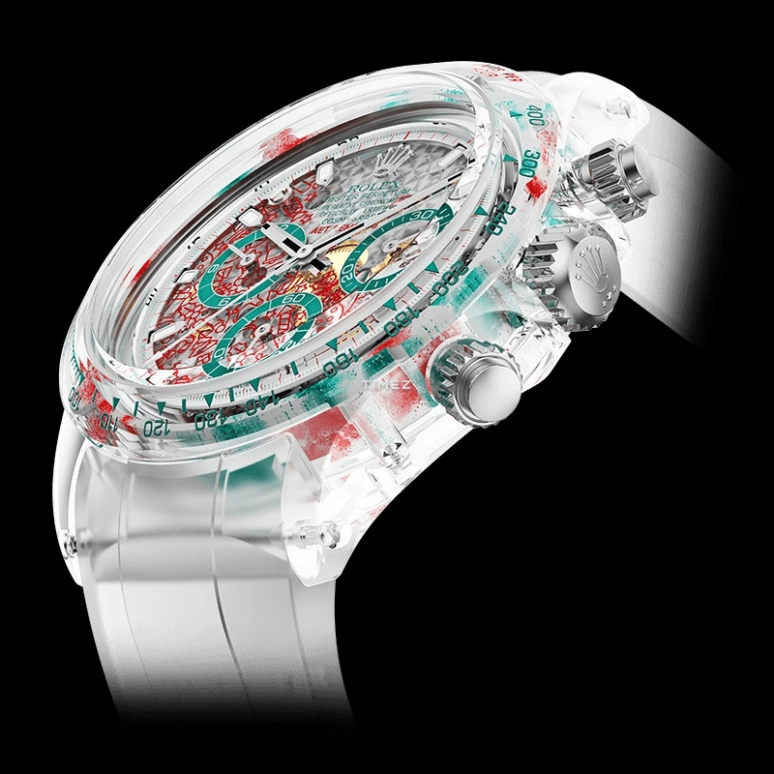 Aet Remould,Other 40x47.50mm,40x47.50mm,Sapphire,Red,Green,Automatic,Chronograph,Round,XMAS