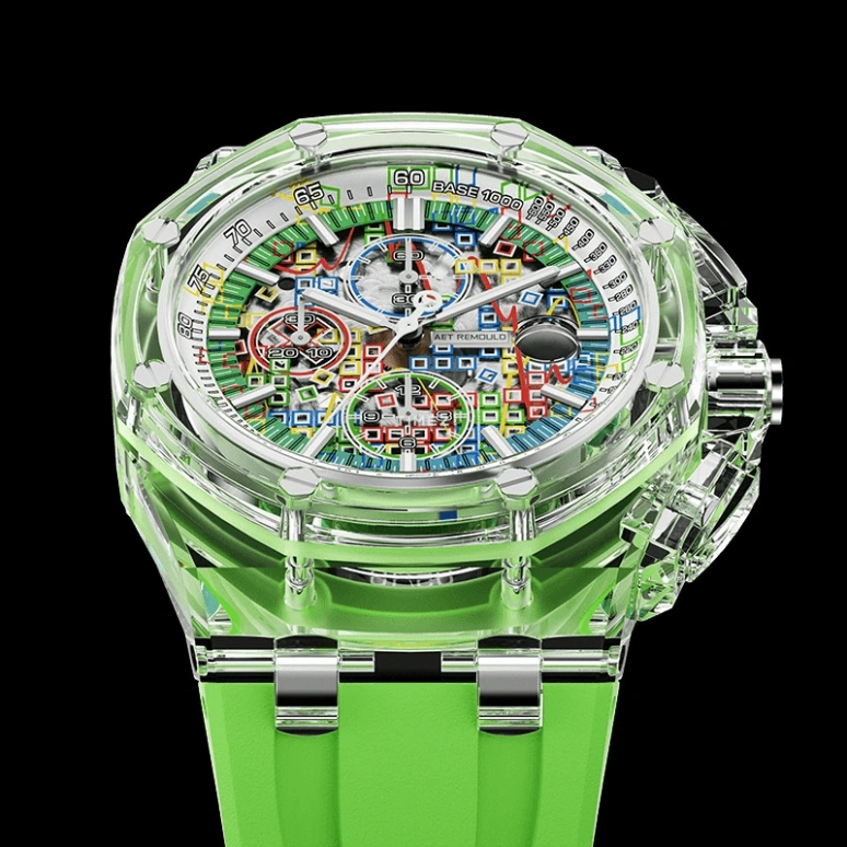 Aet Remould,Other 44mm,44mm,Sapphire,Multi-Color,Automatic,Chronograph,Day,GRID GAME