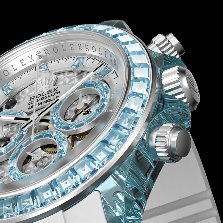 Aet Remould,其它 40毫米,40毫米,蓝宝石,白色,自动上弦,圆形,银色,AZURE ELEGANCE