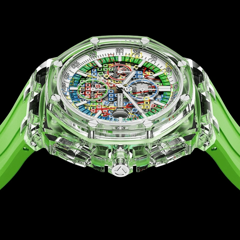 Aet Remould,Other 44mm,44mm,Sapphire,Multi-Color,Automatic,Chronograph,Day,GRID GAME