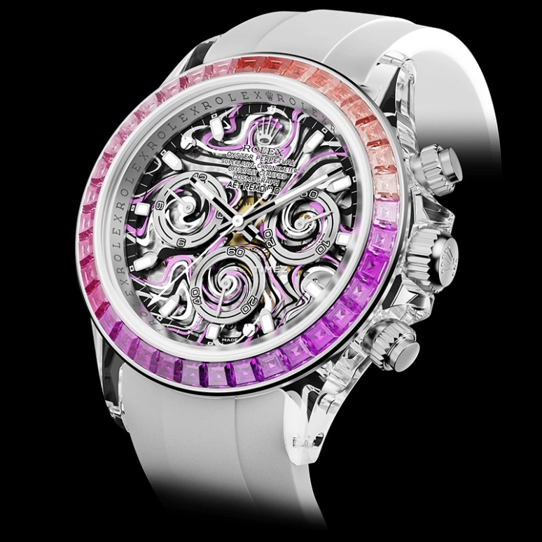 Aet Remould,Other 40x47.50mm,40x47.50mm,Sapphire,Skeleton,Automatic,Chronograph,Round,NEBULA