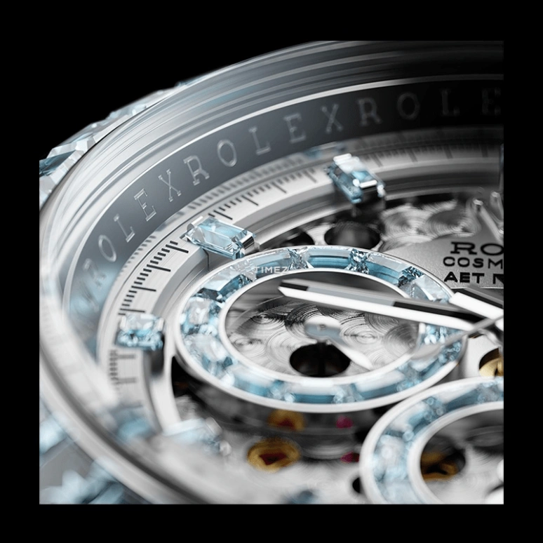 Aet Remould,其它 40毫米,40毫米,蓝宝石,白色,自动上弦,圆形,银色,AZURE ELEGANCE
