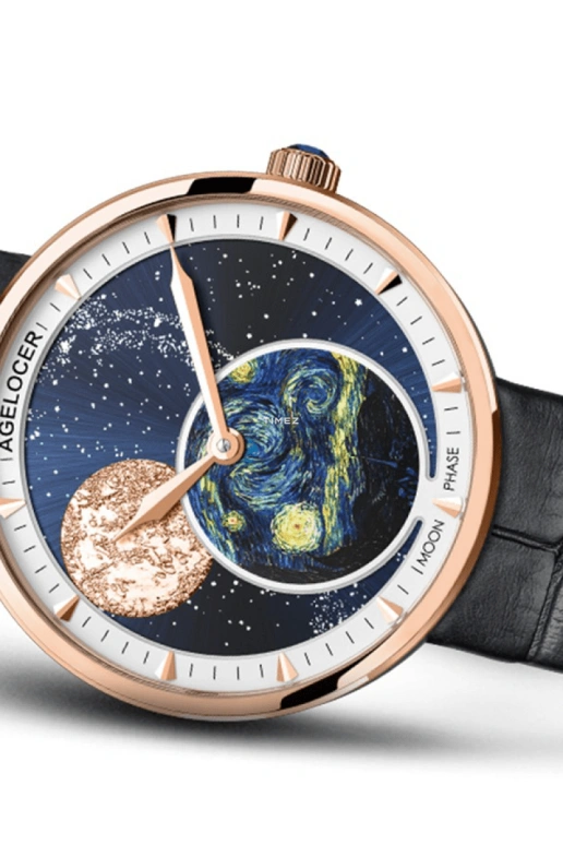 Agelocer,Astronomer 36mm,36mm,Stainless Steel,Multi-Color,Quartz,Moonphase,Sapphire,Crystal Glass,6501D1