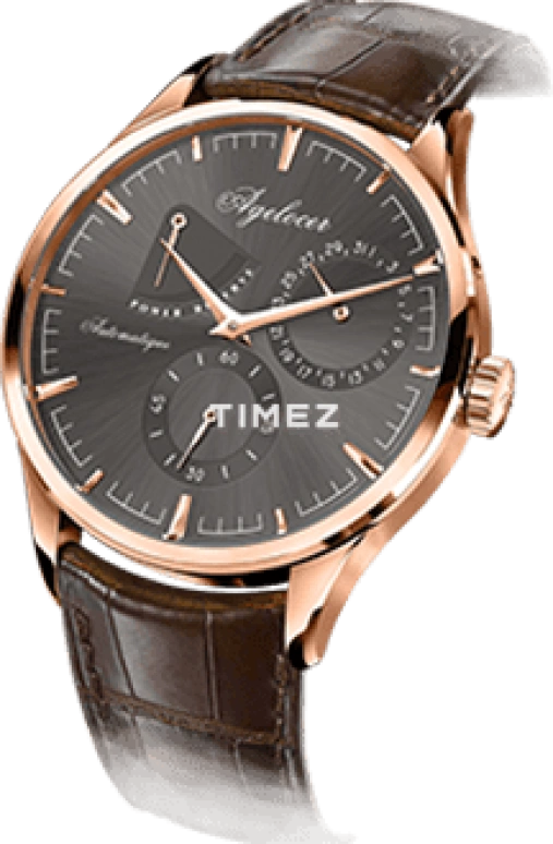 Agelocer,Budapest 40mm,40mm,Stainless Steel,Brown,Automatic,Day,Power Reserve Indicator,4103D2