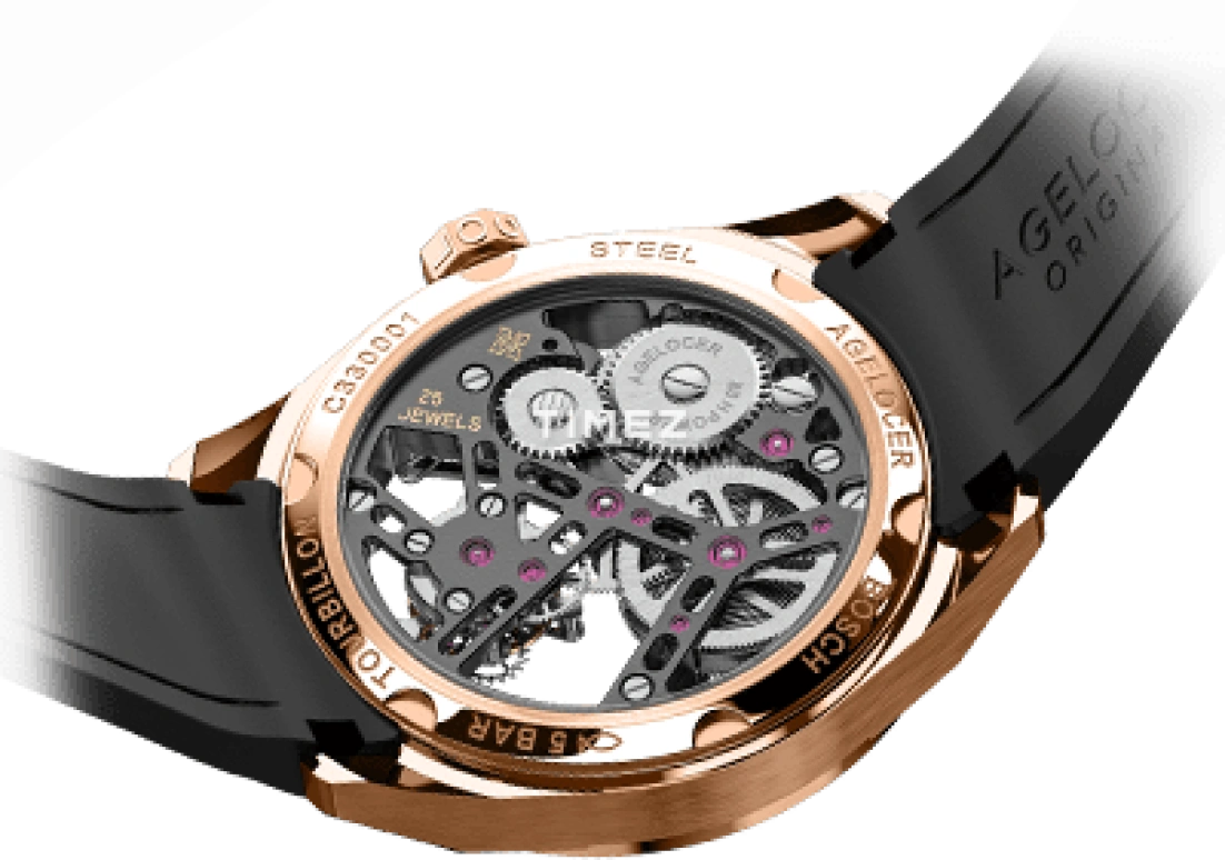 Agelocer,Tourbillon 42mm,42mm,Stainless Steel,Stainless Steel,Skeleton,Handwound,Tourbillon,Sapphire,Crystal Glass,9101F1