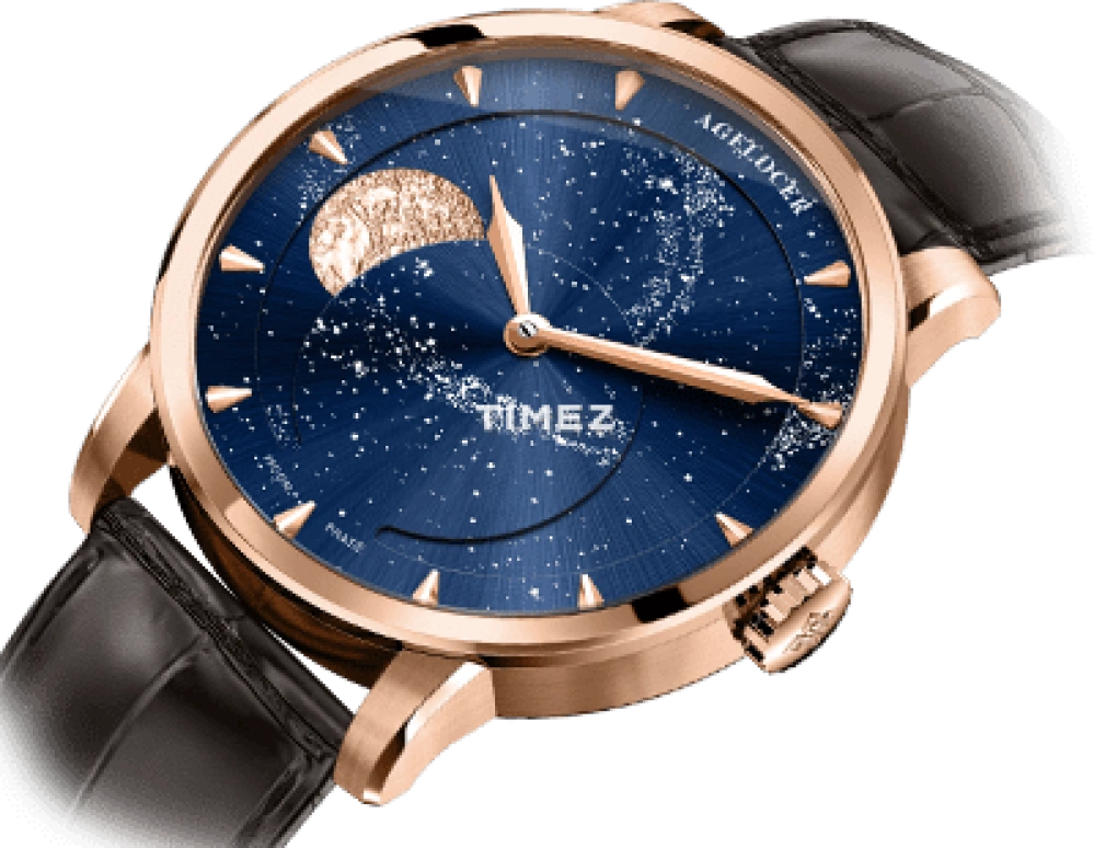 Agelocer,Astronomer 40mm,40mm,Stainless Steel,Blue,Automatic,Moonphase,Sapphire,Crystal Glass,6404D2