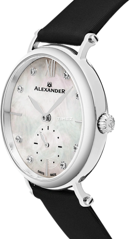 Alexander,WOMEN'S WATCHES 34mm,34mm,Stainless Steel,Silver,Quartz,Sapphire,Round,AD201,AD201-01
