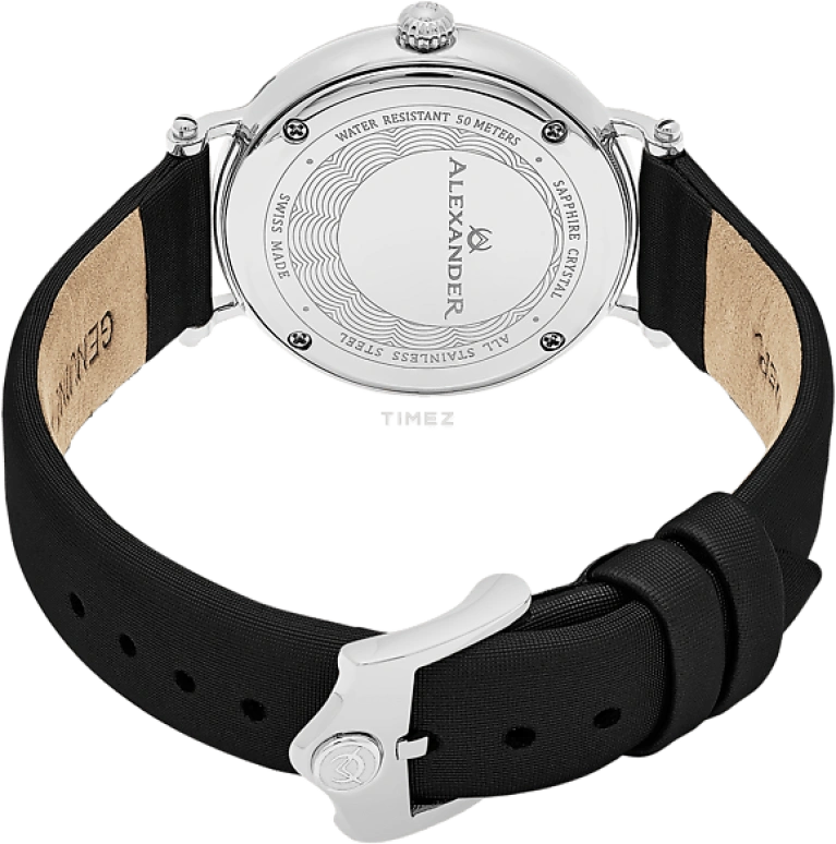 Alexander,WOMEN'S WATCHES 34mm,34mm,Stainless Steel,Silver,Quartz,Sapphire,Round,AD201,AD201-01