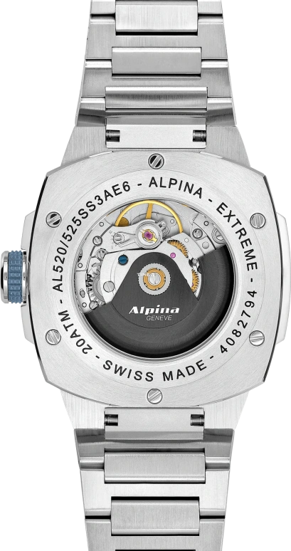 Alpina,ALPINER 39x40.50mm,39x40.50mm,Stainless Steel,Ice Blue,Automatic,Day,In-house Caliber,AL,AL-525LB3AE6B