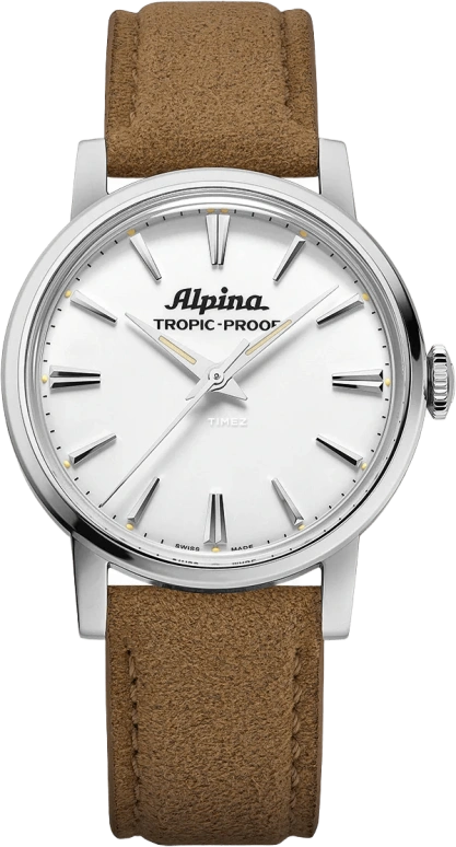 Alpina,HERITAGE 34mm,34mm,Stainless Steel,White,Handwound,42hours,In-house Caliber,AL,AL-480S2H6