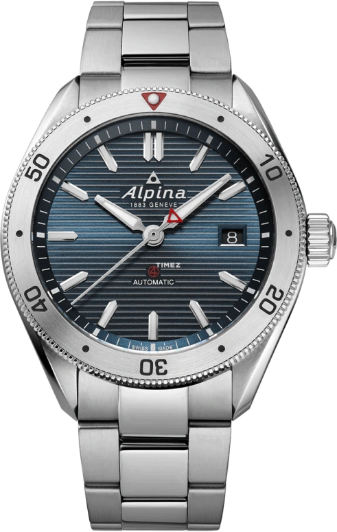 Alpina,ALPINER 40mm,40mm,Stainless Steel,Blue,Automatic,Day,Sapphire,Crystal Glass,AL,AL-525NS4AQ6B