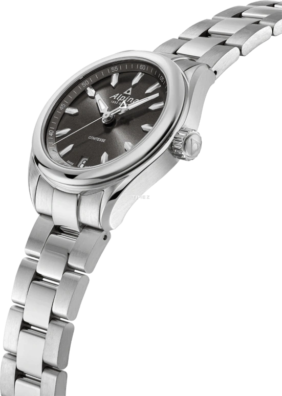 Alpina,ALPINER 34mm,34mm,Stainless Steel,Black,Quartz,Day,Sapphire,Crystal Glass,AL,AL-240LBR2C6B
