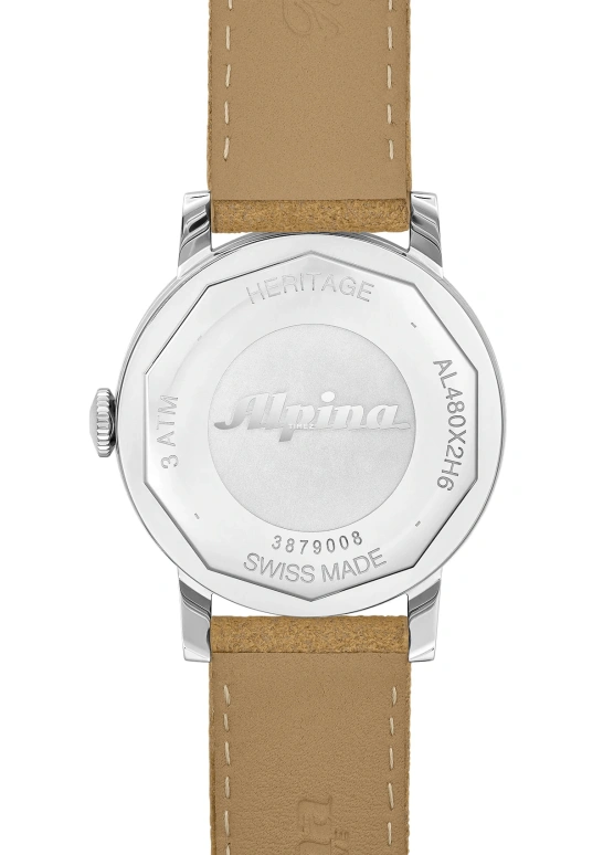 Alpina,HERITAGE 34mm,34mm,Stainless Steel,Black,Handwound,42hours,In-house Caliber,AL,AL-480B2H6