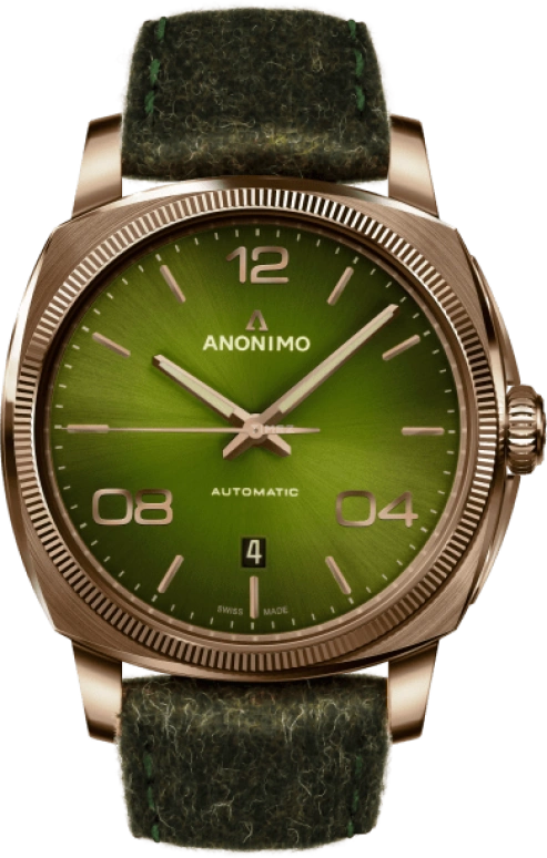 Anonimo,净化 42毫米,42毫米,青铜,绿色,自动上弦,星期历,38小时,AM,AM-4000.04.466.F66