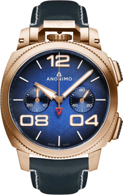 Anonimo,军事 43.40毫米,43.40毫米,青铜,蓝色,自动上弦,计时,42小时,AM,AM-1120.04.003.A03