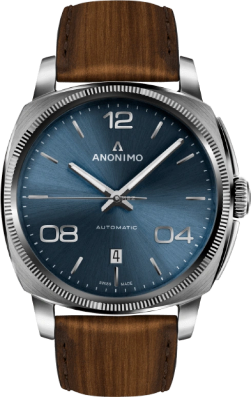 Anonimo,净化 42毫米,42毫米,不锈钢,蓝色,自动上弦,星期历,38小时,AM,AM-4000.01.103.W22