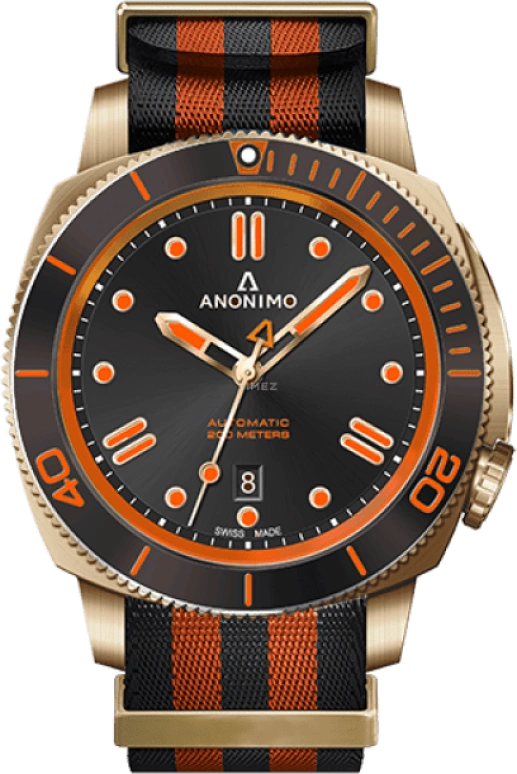 Anonimo,鹦鹉螺 44.40毫米,44.40毫米,青铜,黑色,自动上弦,星期历,38小时,AM,AM-1002.12.007.A17