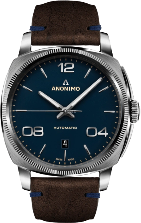 Anonimo,净化 42毫米,42毫米,不锈钢,蓝色,自动上弦,星期历,38小时,AM,AM-4000.01.108.K35