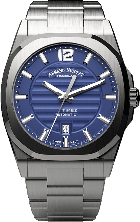 Armand Nicolet,J09 41mm,41mm,Stainless Steel,Blue,Automatic,Day,38hours,A660AAA,A660AAA-BU-MA4670A