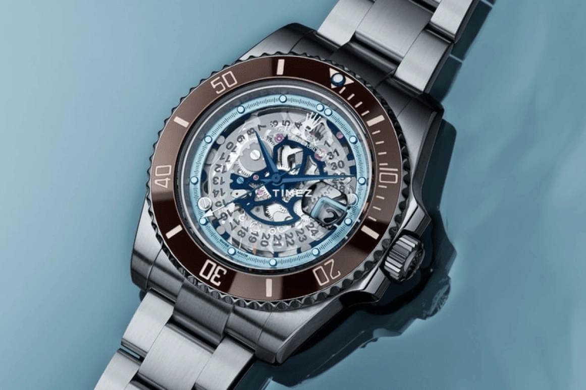 Artisans De Genève,Other ,Stainless Steel,Silver,Skeleton,Automatic,Day,48hours,Brown Ice