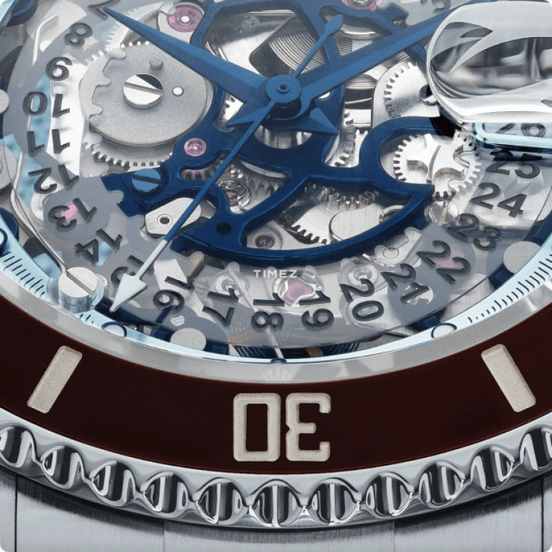 Artisans De Genève,Other ,Stainless Steel,Silver,Skeleton,Automatic,Day,48hours,Brown Ice