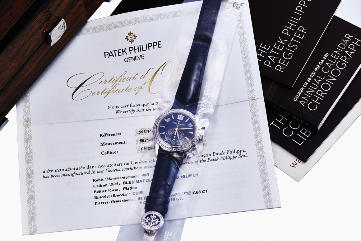 Sample photo of Patek Philippe5961P-001 at Antiquorum Important Modern & Vintage Timepieces...