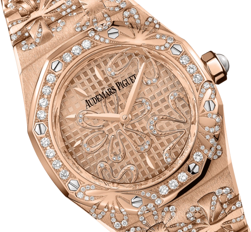 Audemars Piguet,Royal Oak 33mm,33mm,Pink Gold,Rose Gold,Quartz,In-house Caliber,Sapphire,67617OR,67617OR.ZZ.1235OR.01