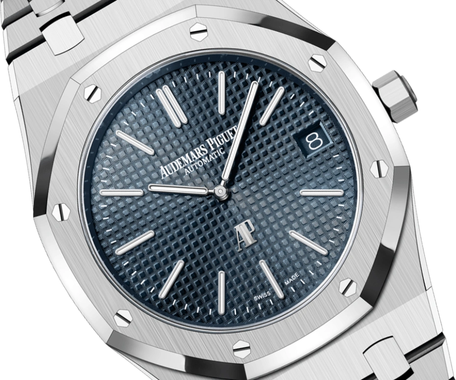 Audemars Piguet,Royal Oak 39mm,39mm,Stainless Steel,Blue,Automatic,Day,55hours,16202ST,16202ST.OO.1240ST.01 50th