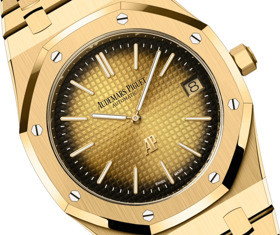 Audemars Piguet,Royal Oak 39mm,39mm,Yellow Gold,Champagne,Automatic,Day,55hours,16202BA,16202BA.OO.1240BA.01 50th