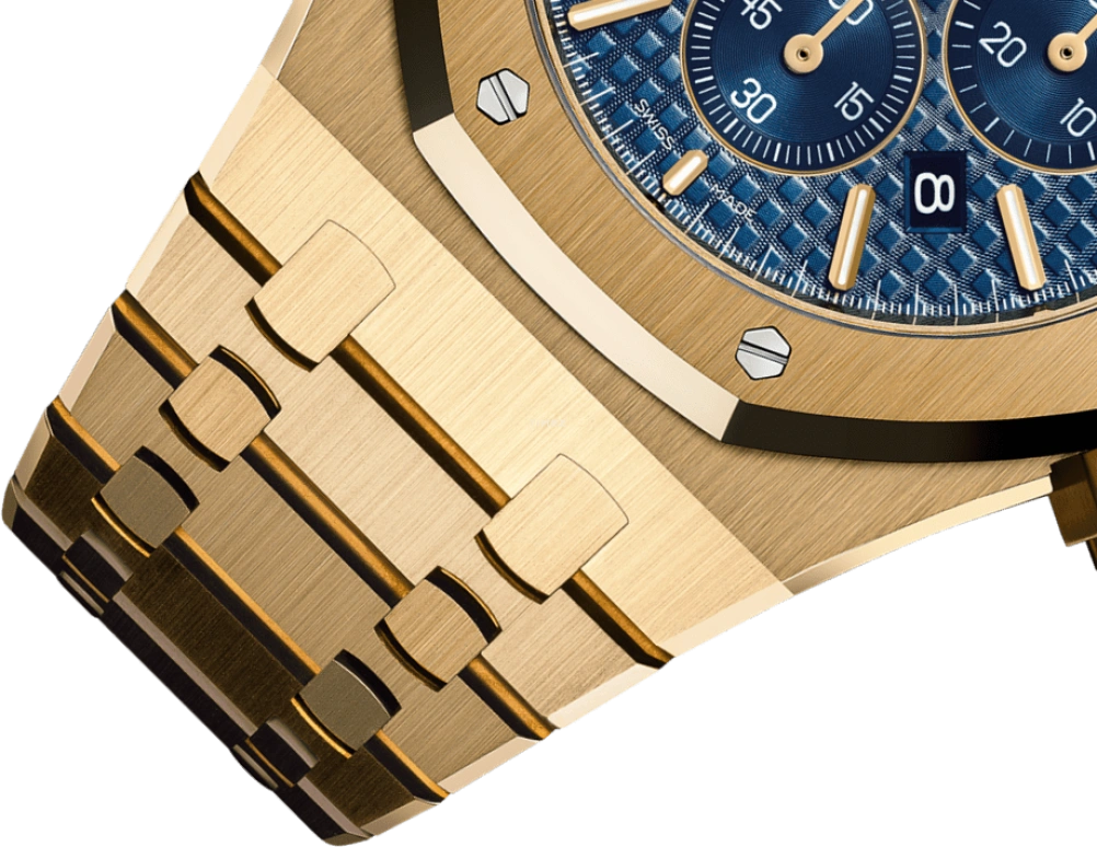 Audemars Piguet,Royal Oak 41mm,41mm,Yellow Gold,Blue,Automatic,Chronograph,Day,26320BA,26320BA.OO.1220BA.02