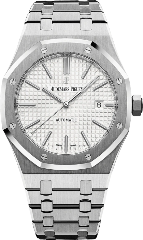 Audemars Piguet,Royal Oak 41mm,41mm,Stainless Steel,Silver,Automatic,Day,60hours,15400ST,15400ST.OO.1220ST.02