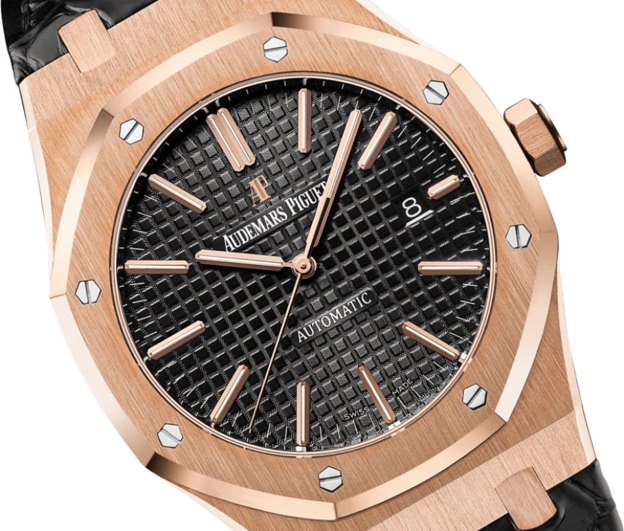 Audemars Piguet,Royal Oak 41mm,41mm,Rose Gold,Black,Automatic,Day,60hours,15400OR,15400OR.OO.D002CR.01