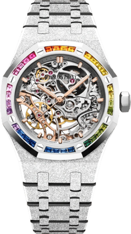 Audemars Piguet,Royal Oak 37mm,37mm,White Gold,Skeleton,Automatic,Double Balance,15468BC,15468BC.YG.1259BC.01